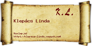 Klepács Linda névjegykártya